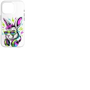 Style Époque Punk Lapin Lunettes de Soleil Lapins Coque pour iPhone 16 Pro