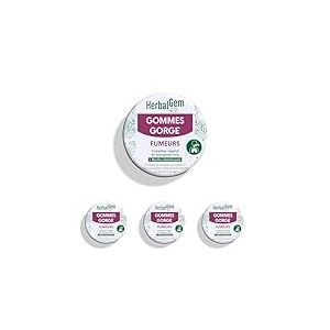 Herbalgem - Gommes Gorge Fumeurs Bio 45 g (Lot de 4)
