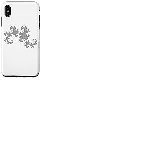Nerdy Black Dragon Curve Fracttal Geometry Math Teacher Geek Coque pour iPhone XS Max