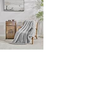 Miracle Home. Couverture Polaire r&eacute;versible en Microfibre Perle Flanelle velout&eacute;e et Sherpa 280 g/m&sup2; - Douce, Chaude et l&eacute;g&egrave;re, Lavable en Machine, 220 x 240 cm, Gris