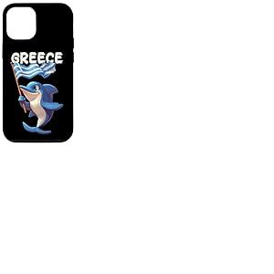 Costume Cool de Dauphin avec Drapeau de la Gr&egrave;ce Coque pour iPhone 12/12 Pro