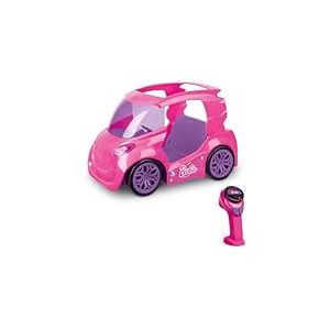 MONDO Motors - Mattel Barbie City Car 2.4 Ghz – Voiture radiocommandée 2 Places – Peut accueillir 2 poupées - Couleur Fuchsia - 63698