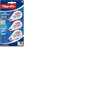 Tipp-Ex Mini Pocket Mouse - Rubans Correcteurs Blancs Compacts Super Couvrants - 6 m x 5 mm, Blister de 3 (Lot de 6)