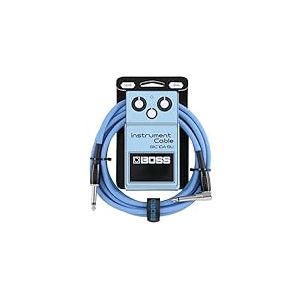 BOSS Gamme BIC-10A Câbles d'instrument | Connecteurs jack 1/4 de pouce droit vers coudé | Longueur 3 m | Câbles de haute qualité pour guitare, basse et autres | Silencieux et robustes | Bleu
