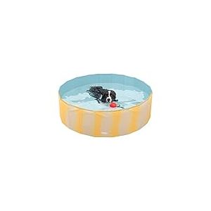 AQPET AqpetFriends Piscine en Plastique pour Chien, Animaux domestiques, Pliable, de Jardin, 160 x 30 cm, Motif mer
