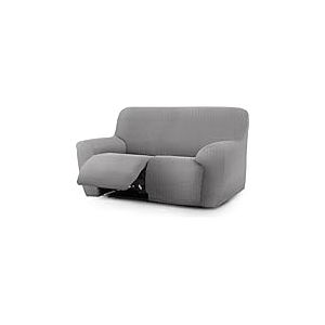 ECOMMERC3 Housse de canap&eacute; Relax Pieds 2 x 2, Super &eacute;lastique bi-&eacute;lastique, Respirante, Facile &agrave; Installer et &agrave; enlever, avec mousses de Fixation et &eacute;lastiques pour Repose-Pieds Gris