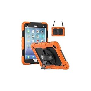 Étui de Protection Robuste pour iPad Mini 4/5 avec Porte-Stylo, Support Rotatif, dragonne, étui de Protection pour iPad Mini 4/5