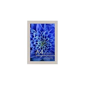 Americanflat Cadre Photo A4 Bois Clair - MDF avec Verre Incassable Poli, Chevalet & Matériel de Suspension Intégré - Format Horizontal et Vertical pour Mur et Dessus de Table - 21x29,7 cm