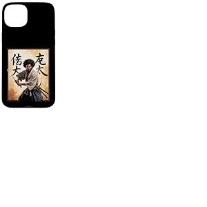 Guerrier Afro samouraï avec Katana Bold Puissant Art Femme Homme Coque pour iPhone 15 Plus