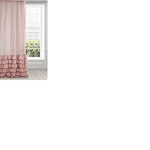 Eurofirany Dolly Rideau Gothique, Rideau Voilage Ruban &agrave; Volants, Rideau Transparent avec Galon Fronceur - 1 unit&eacute;, Rideau de Fen&ecirc;tre, pour Chambre &agrave; Coucher, Salon, 140x250 cm, Poudre