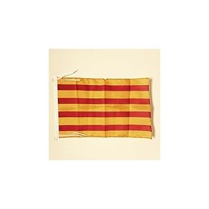 AZ FLAG - Drapeau Catalogne - 45x30 cm - Pavillon Catalan Polyester Léger Avec Deux Cordelettes - 20g