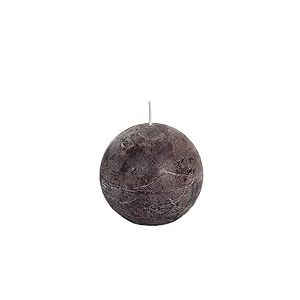 Spaas Lot de 6 Bougies Boules rustiques Non parfum&eacute;es en Cire de Paraffine Marron Chaud D x H 80 mm