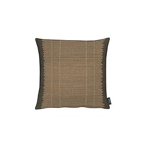 APELT Housse de Coussin, Polyester, Doré/Noir, 46 x 46 x 0,4 cm