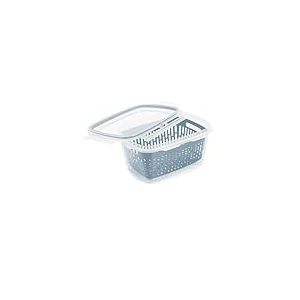 Snips Veggie SnipsLock 1,2 LTBo&icirc;te alimentaire Rectangulaire avec Grille Amovible, 4 Fermetures de S&eacute;curit&eacute;, Joint de Fra&icirc;cheur, Couleur Bleue, 18,4 x 14 x 9 cm, Made in Italy