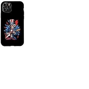 Uncle Sam Guitare électrique 4 juillet Rock USA Coque pour iPhone 11 Pro