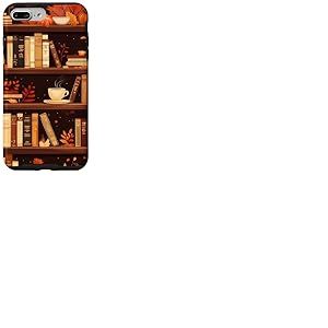 Bookish Étagère rétro d'automne Bibliothèque d'automne Coque pour iPhone 7 Plus/8 Plus