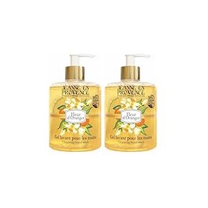 JEANNE EN PROVENCE - Gel lavant pour les Mains - Parfum Fleur d'Oranger - Flacon Pompe 500 ml - 95% d'Ingr&eacute;dients d'Origine Naturelle - Fabriqu&eacute; en France &agrave; Grasse (Lot de 2)