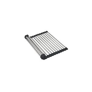 Amig - Égouttoir Pliable Hidro - 46,5 x 29,5 x 1 cm - Acier Inoxydable - Couleur INOX - Égouttoir à Poser sur l'Évier - pour Sécher Vaisselle, Fruits ou Légumes - Organiseur de Cuisine
