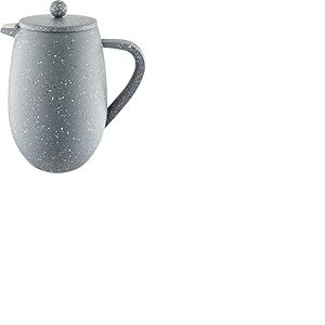 Caf&eacute; Ol&eacute; BFD Granite Cafeti&egrave;re, corps &agrave; double paroi en acier inoxydable 18/10 et filtre &agrave; mailles, finition effet granit gris, 1000 ml (8 tasses &agrave; espresso ou 4 tasses)