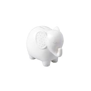 Pearhead Ceramic Elephant Bank, Gender-Neutral Baby Nursery Décor, Kids Money Bank, White