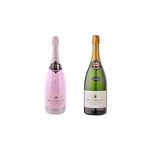 Brut Dargent Vin effervescent Blanc de Blancs Chardonnay Brut Magnum - Méthode traditionnelle (1 x 1,5 L) & Ice Pinot Noir - Vin effervescent Rosé Demi-Sec Magnum - Méthode traditionnelle (1 x 1,5 L)