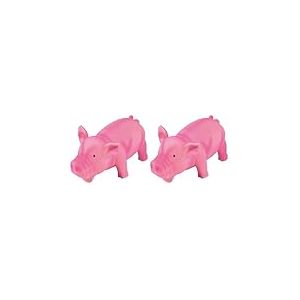 Love Story AMI Confort Cochon Grogne Jouet pour Chien en Latex 15 cm (Lot de 2)