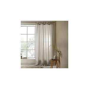 Pineapple Elephant Zanzibar Voilage &agrave; Rayures tiss&eacute;es Gris 140 x 229 cm