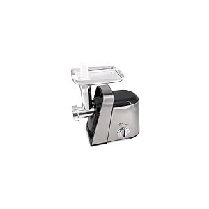 LITTLE BALANCE 8700 Easy Burger Inox, Hachoir à viande électrique, Avec Poussoir, 3 plaques de broyage Acier Inoxydable, Kit Saucisses et Kebbe, Jusqu'à 2,3 kg de viande / minute, 600 W, Noir