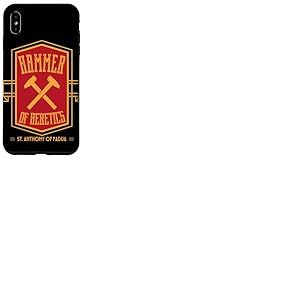 Saint Antoine de Padoue Marteau d'hérétique Saint Catholique Coque pour iPhone XS Max