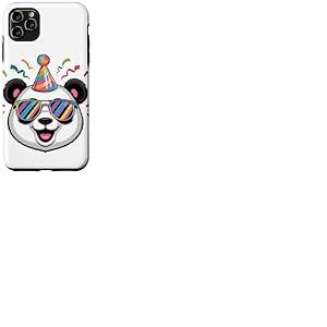 Panda Ours Chapeau De Fête D’Anniversaire Lunettes De Soleil Coque pour iPhone 11 Pro Max