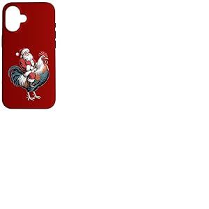 Chapeau de P&egrave;re No&euml;l r&eacute;tro Coq Vintage Poulet Coque pour iPhone 16