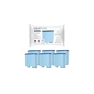 AquaFloow Filtre à eau pour machine à café automatique, Cartouche compatible avec Philips, Saeco AquaClean CA6903/10 CA6903/22 CA6903, filtre pour machine à café Réduit la teneur en calcaire- 6 pièces