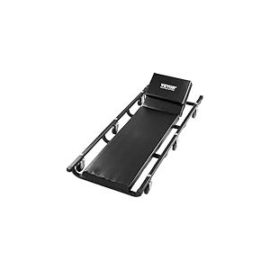 VEVOR Chariot de Visite 102,5 cm, Chariot de M&eacute;canicien Charge 136,1 kg, Cadre en Acier, avec 6 roulettes, Appui-t&ecirc;te Rembourr&eacute; R&eacute;glable, Profil Bas, pour Garage, Atelier, R&eacute;paration Automobile