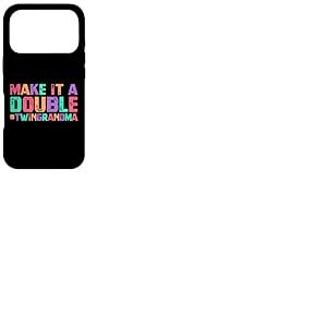 Make It A Double Twin Grandma of Twins Custom Grandma Coque pour iPhone 17 Pro