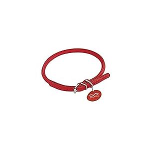 CHAPUIS SELLERIE Glamour Collier Réglable Rond en Cuir pour Chien Rouge Diamètre 13 mm Longueur 45-53 cm Taille L