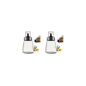 PARENCE.- Bouteille Huile 200 ml avec Bouchon Verseur &ndash; Distributeur en Verre et Acier Inox &ndash; Contenant pour Huile (Lot de 2)