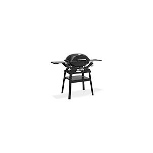 Weber Q 2200N Barbecue &agrave; gaz avec tablettes lat&eacute;rales et Support Compact/Grill pour terrasses et balcons, avec br&ucirc;leurs Haute Performance, grilles en Fonte &eacute;maill&eacute;e, Noir Minuit