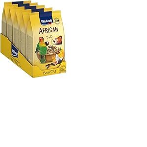 Vitakraft African, aliment pour petits perroquets africains, avec vitamines et nutriments essentiels, en format &eacute;conomique, sans sucre ajout&eacute; (5x 750g)