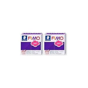 Staedtler - Fimo Soft - Pain P&acirc;te &agrave; Modeler 57 g Prune (Lot de 2)