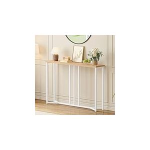 YITAHOME Console Meuble, 100CM Table Console Fine, Petite Table de Pr&eacute;sentation, Table d&rsquo;Entr&eacute;e, Bout de Canap&eacute;, Table d'Appoint, pour Couloir, Entr&eacute;e, Salon (1, Couleur Bois Brut Blanc)
