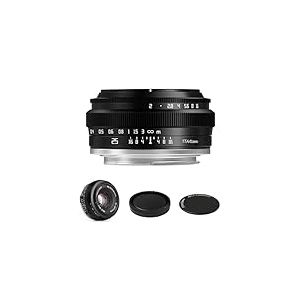 TTArtisan objectif 25 mm F2, grand angle APS-C à grande ouverture, objectif fixe manuel