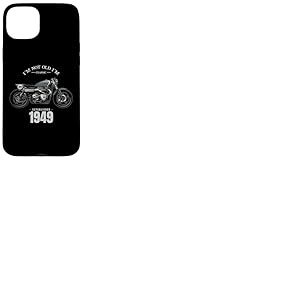 77e Anniversaire Homme Moto Motard Motard 1949 Coque pour iPhone 15 Plus