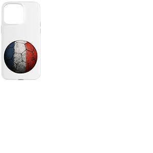 Drapeau fran&ccedil;ais on Soccer Ball 4th July Patriotic Soccer Ball Coque pour iPhone 15 Pro Max