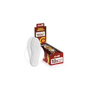 THERMOPAD Semelles chauffantes XL (42-43) : 10 Pairs de chaufferettes pour jusqu'à 8 Heures de Chaleur - pour Les Chaussures de Ski et Les Bottes - activé par l'air - Utilisation immédiate