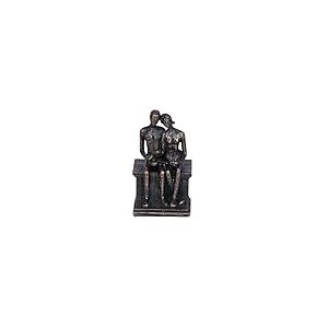 PUHOZN Statue d'amour en fer pour couple - Décoration d'anniversaire de mariage - Cadeau de mariage pour femme - Sculpture romantique en bronze - Figurine en métal - Décoration de couple - Cadeau pour