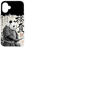 Panda Samouraï Art Calligraphie Japonaise 武士パンダ Culture Coque pour iPhone 16 Plus