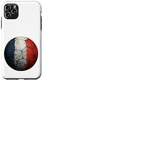 Drapeau fran&ccedil;ais on Soccer Ball 4th July Patriotic Soccer Ball Coque pour iPhone 11 Pro Max