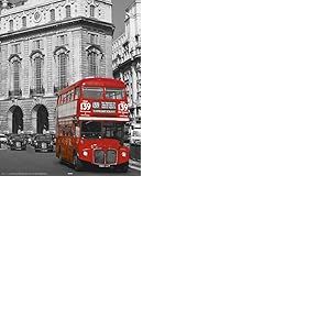 Empire Merchandising Mini Poster en Couleur Londres et Bus Rouge avec Accessoires