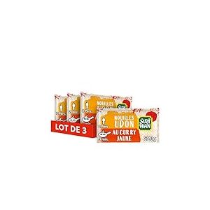 SUZI WAN Nouilles Précuites WOK Ramen Curry Jaune (2x160g) - Lot de 3