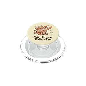 Mignon Baguette Kawaii Fluffy Tiny Highland Vache Meme PopSockets PopGrip pour MagSafe